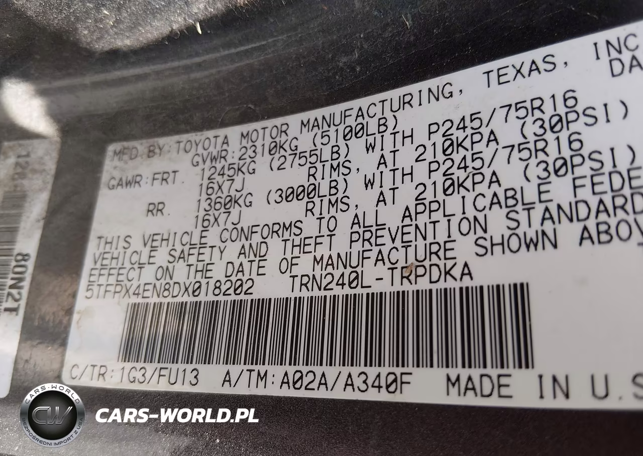 2013 Toyota Tacoma VIN:5TFPX4EN8DX018202 - 9