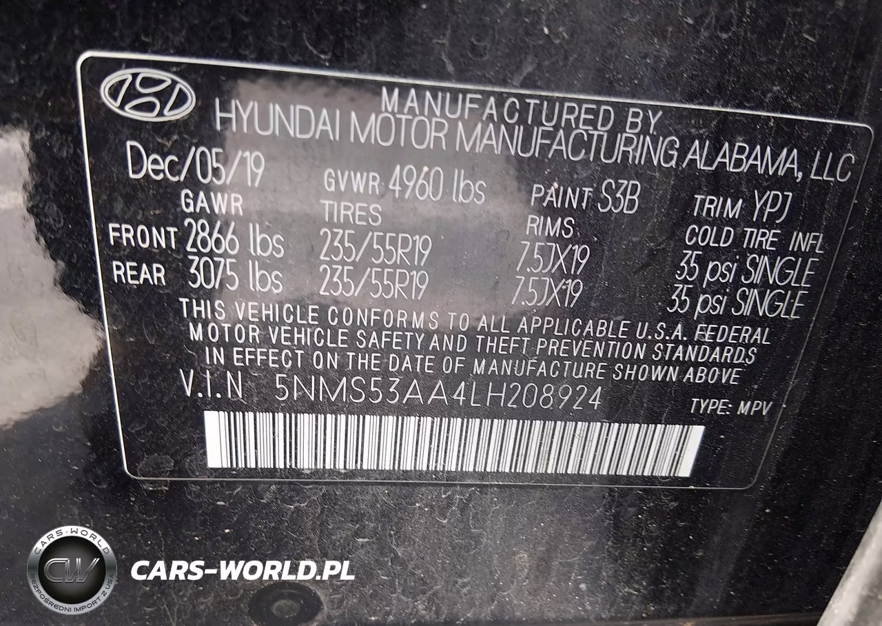 2020 Hyundai Santa Fe Limited 2.0T VIN:5NMS53AA4LH208924 - 9
