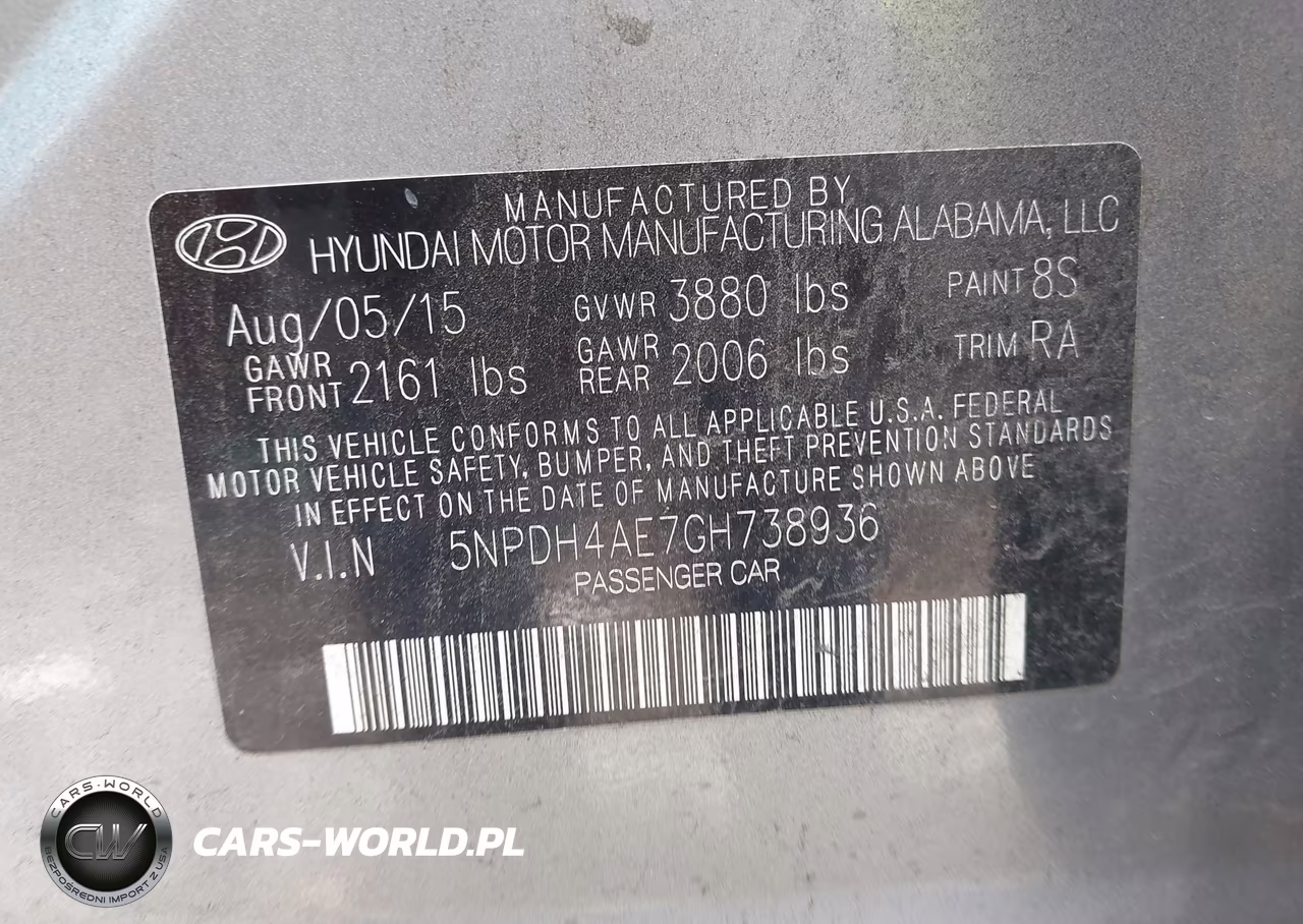 2016 Hyundai Elantra Se VIN:5NPDH4AE7GH738936 - 9