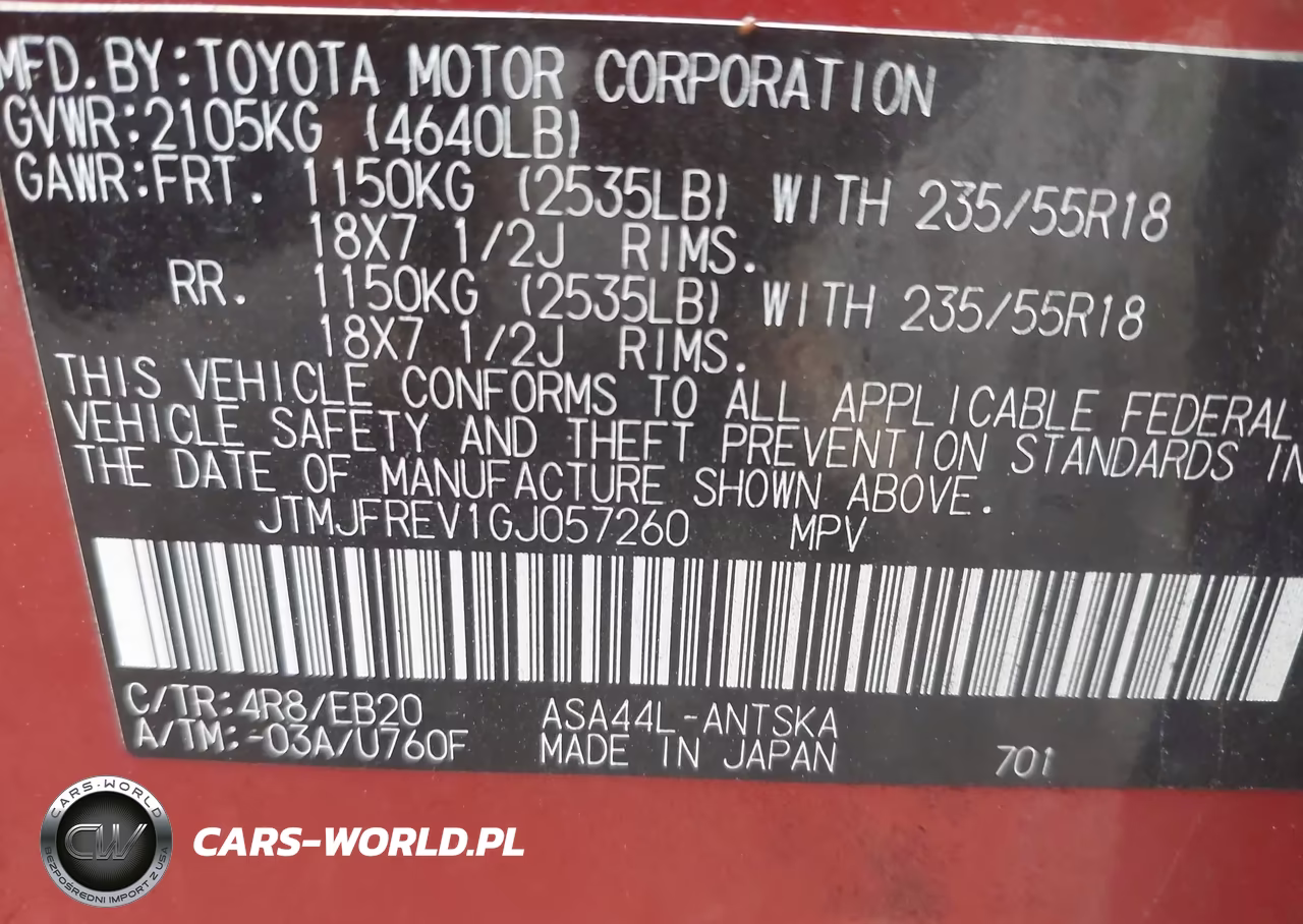2016 Toyota Rav4 Se VIN:JTMJFREV1GJ057260 - 9