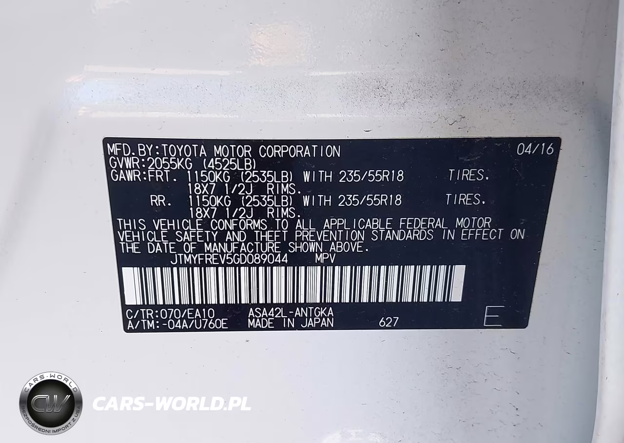 2016 Toyota Rav4 Limited VIN:JTMYFREV5GD089044 - 9