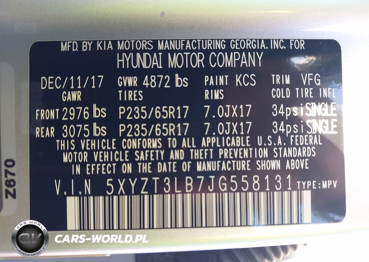 2018 Hyundai Santa Fe Sport 2.4L VIN:5XYZT3LB7JG558131 - 9