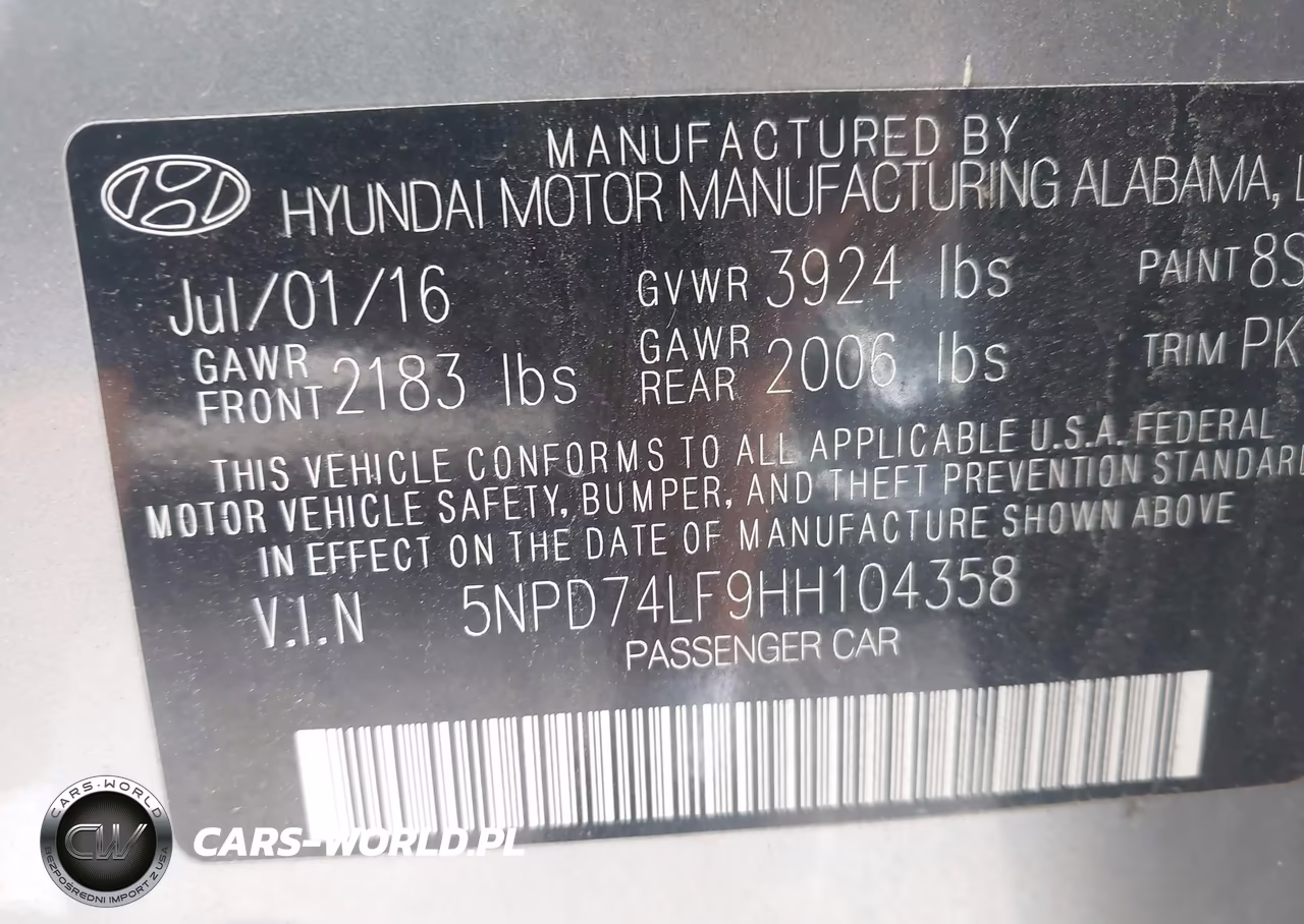 2017 Hyundai Elantra Se VIN:5NPD74LF9HH104358 - 9