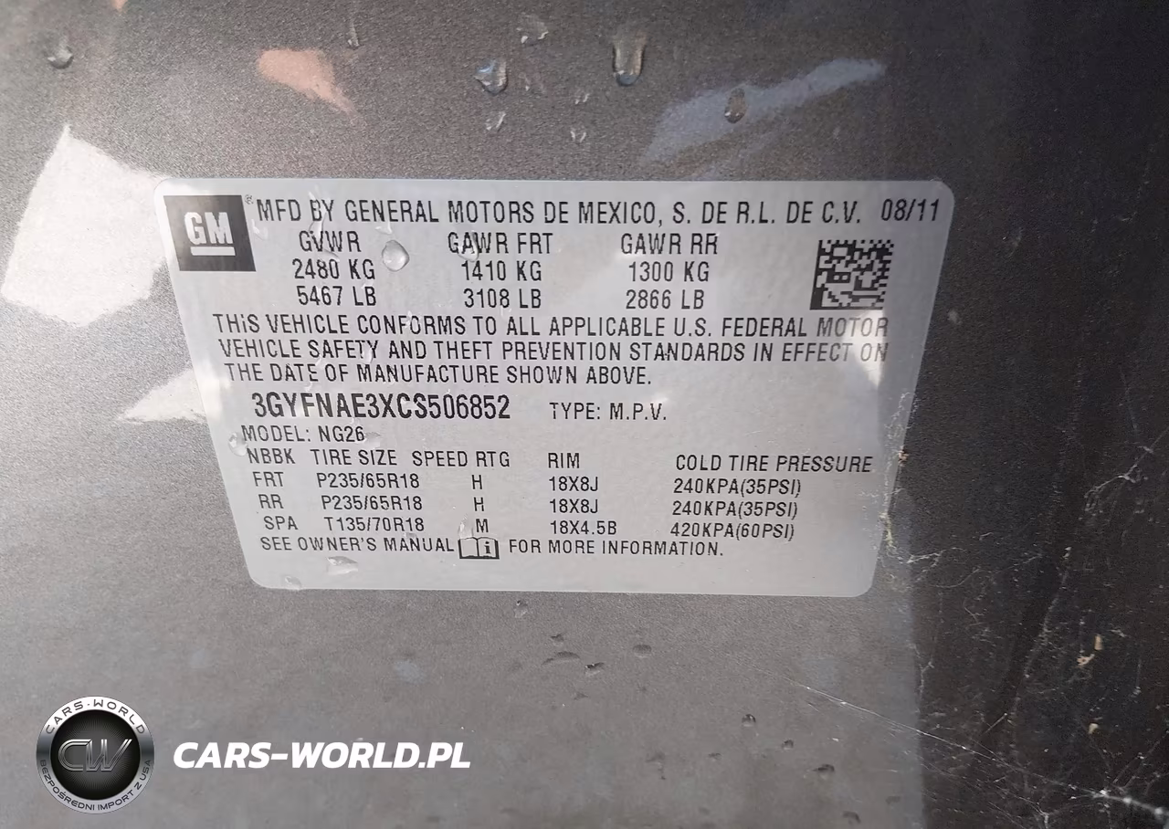 2012 Cadillac Srx Luxury Collection VIN:3GYFNAE3XCS506852 - 9