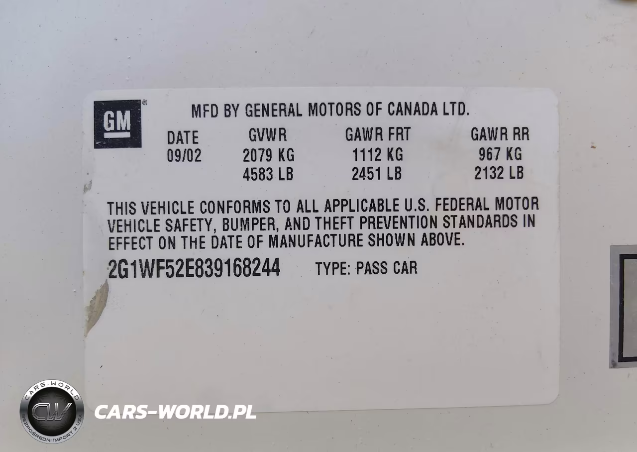 2003 Chevrolet Impala VIN:2G1WF52E839168244 - 9