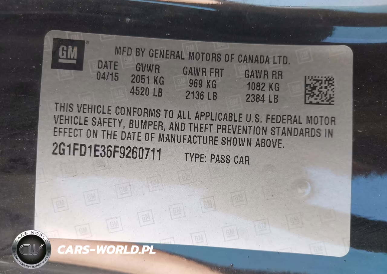 2015 Chevrolet Camaro 1Lt VIN:2G1FD1E36F9260711 - 9