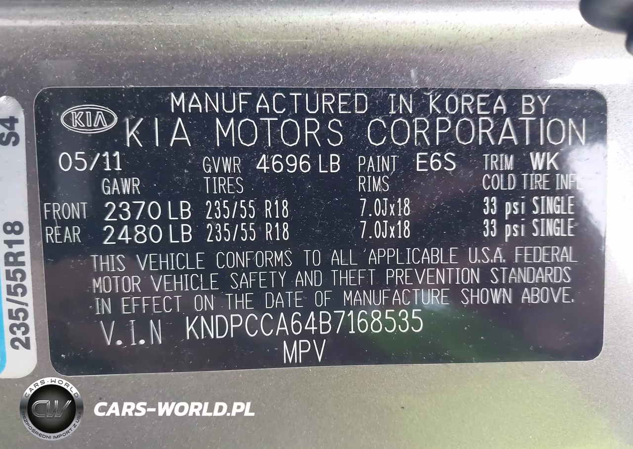 2011 Kia Sportage Sx VIN:KNDPCCA64B7168535 - 9