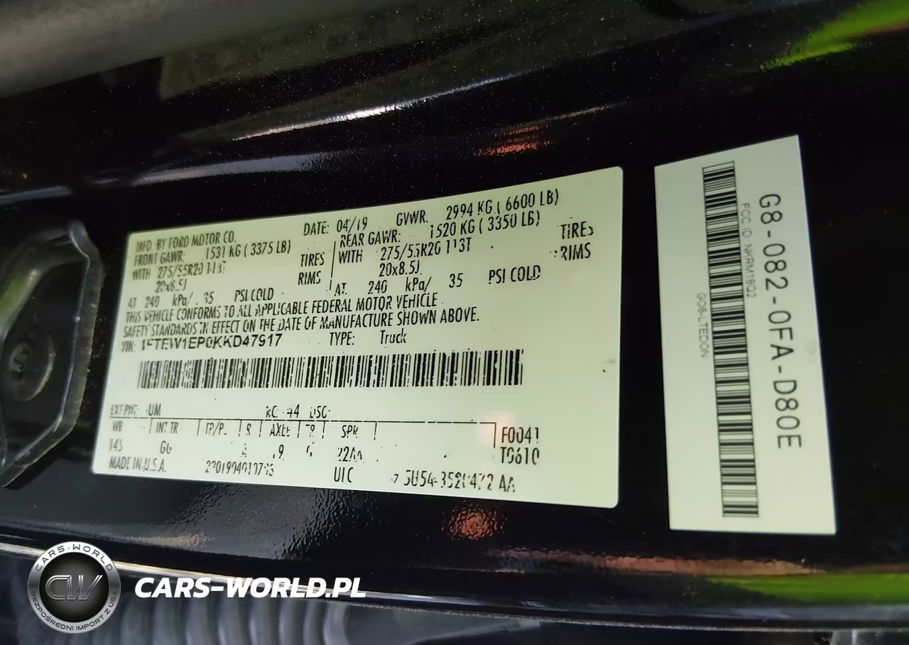 2019 Ford F-150 Lariat-Xl-Xlt VIN:1FTEW1EP0KKD47917 - 9