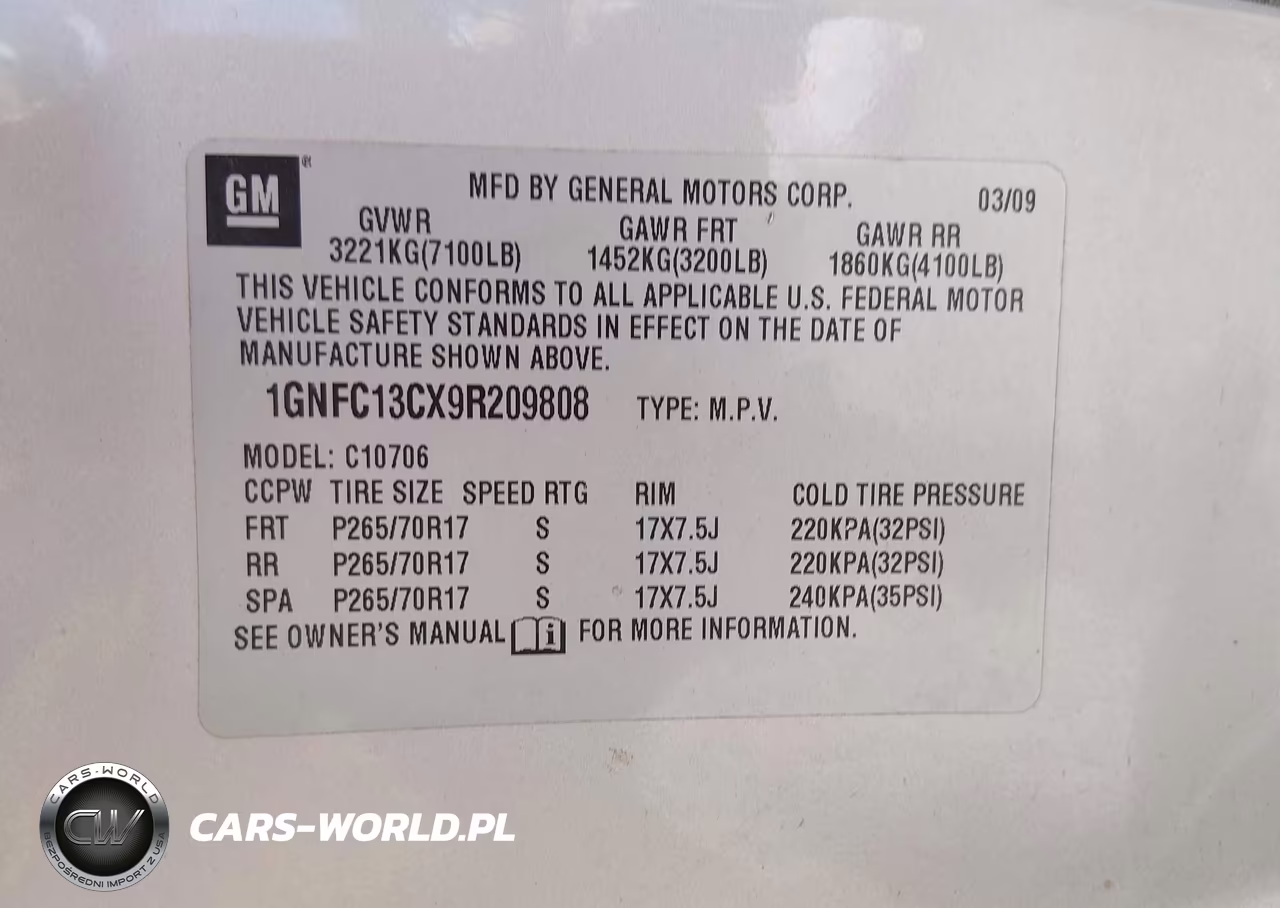 2009 Chevrolet Tahoe Ls VIN:1GNFC13CX9R209808 - 9