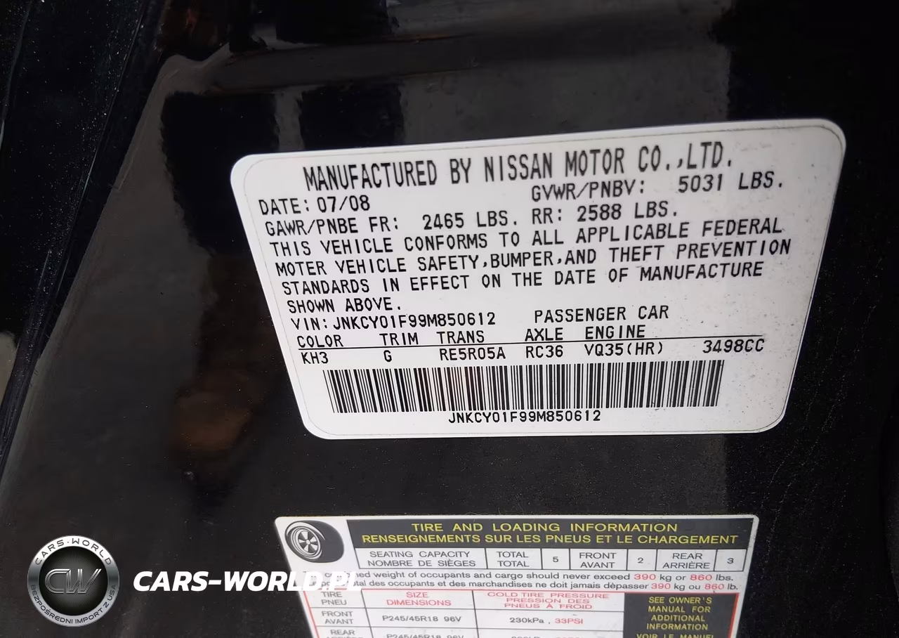 2009 Infiniti M35X VIN:JNKCY01F99M850612 - 9
