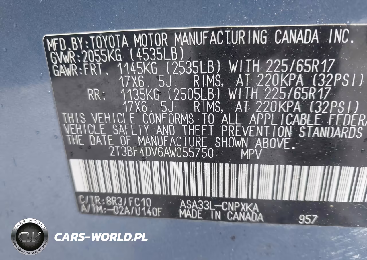 2010 Toyota Rav4 VIN:2T3BF4DV6AW055750 - 8
