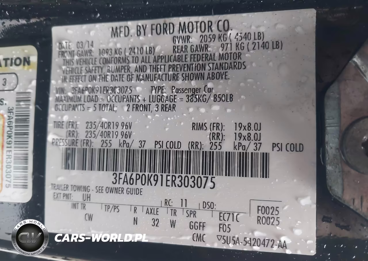 2014 Ford Fusion Titanium VIN:3FA6P0K91ER303075 - 9