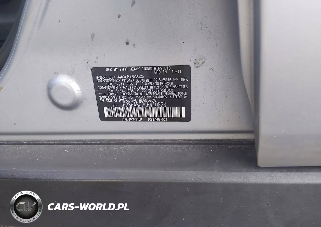 2012 Subaru Forester 2.5X VIN:JF2SHABC2CH410823 - 9