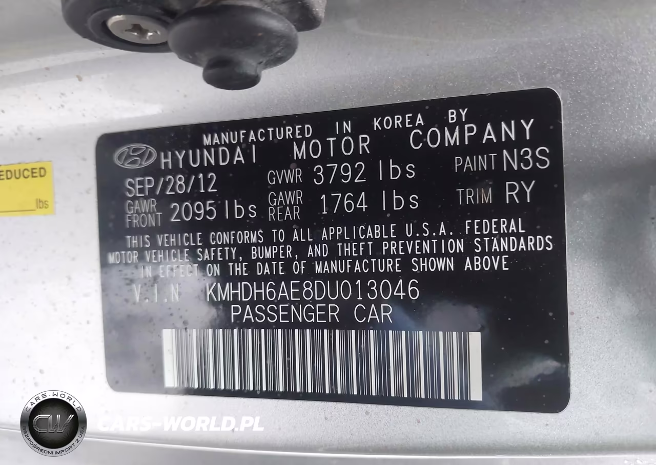 2013 Hyundai Elantra Gs VIN:KMHDH6AE8DU013046 - 9