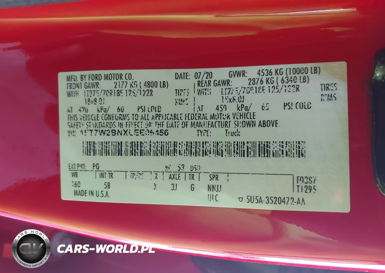 2020 Ford F-250 Lariat VIN:1FT7W2BNXLEE06456 - 9
