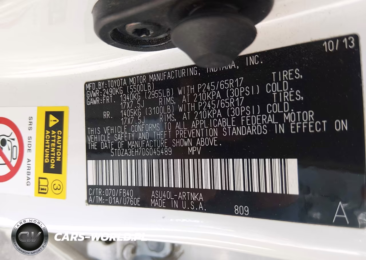 2013 Toyota Highlander VIN:5TDZA3EH7DS045489 - 9