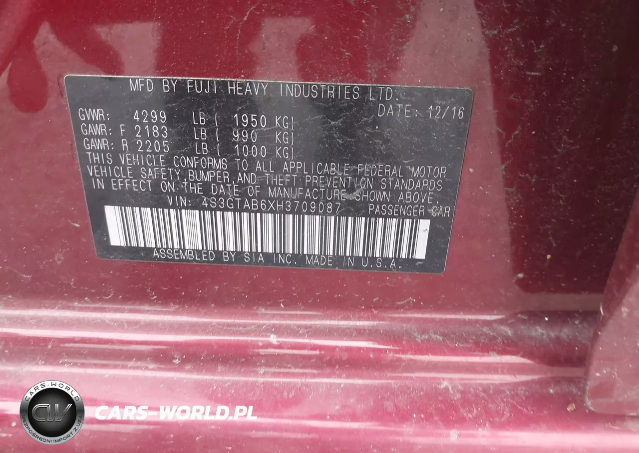2017 Subaru Impreza 2.0I Premium VIN:4S3GTAB6XH3709087 - 9