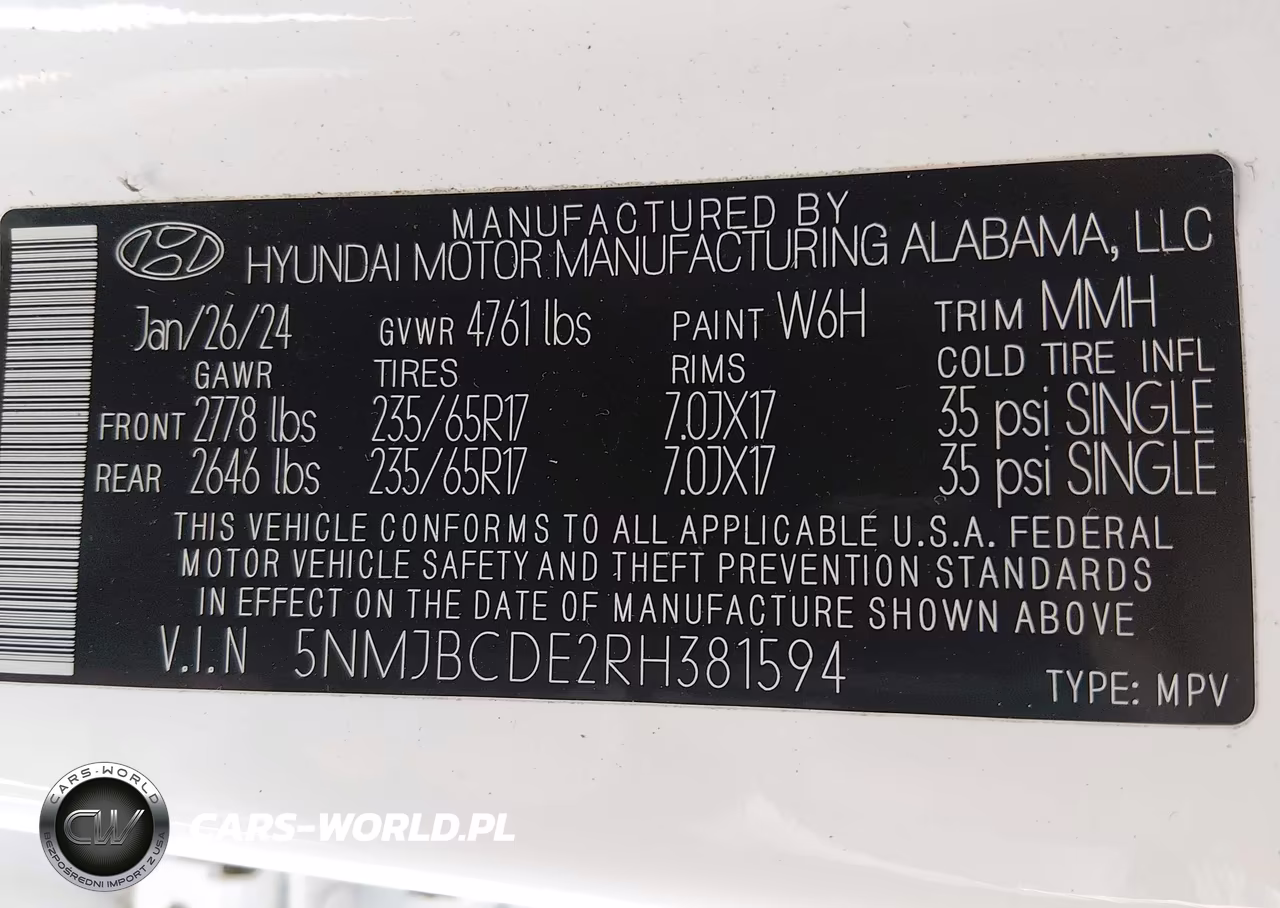 2024 Hyundai Tucson Sel VIN:5NMJBCDE2RH381594 - 9