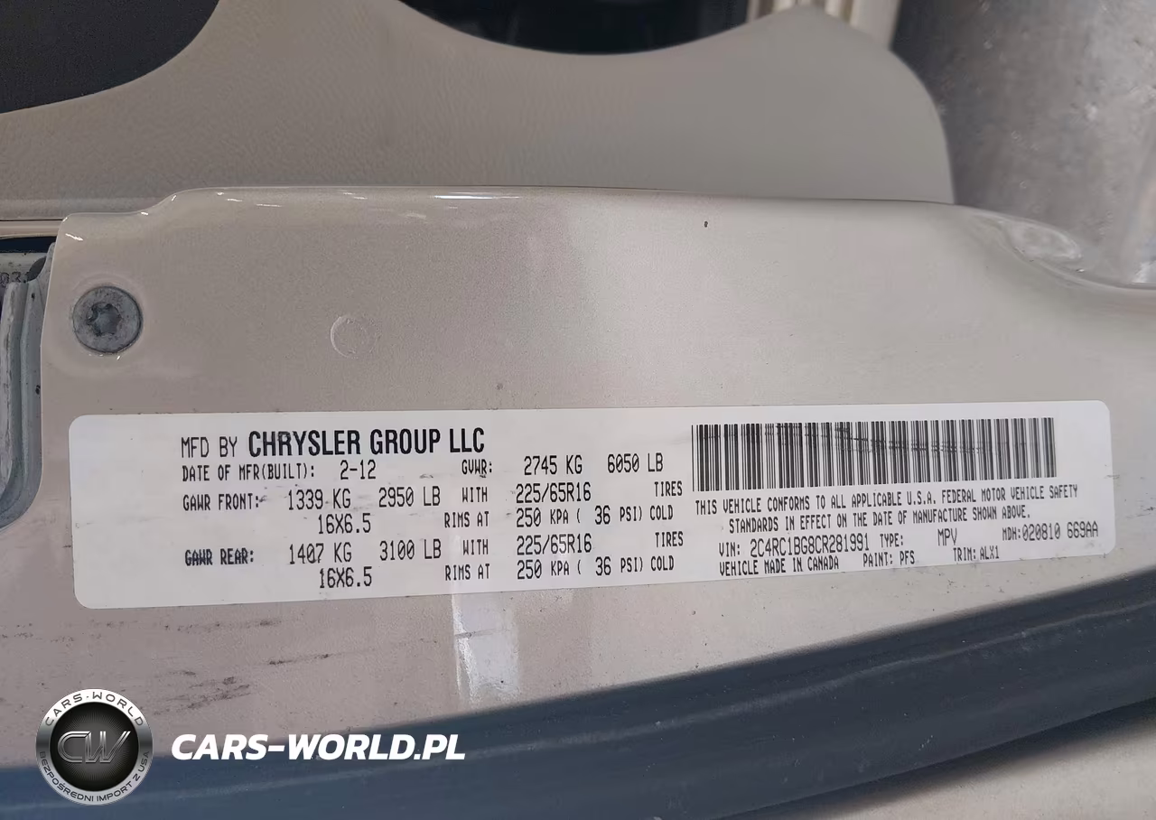 2012 Chrysler Town & Country Touring VIN:2C4RC1BG8CR281991 - 9
