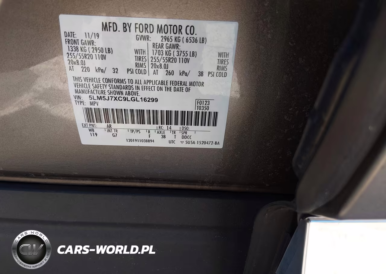 2020 Lincoln Aviator Reserve VIN:5LM5J7XC9LGL16299 - 9