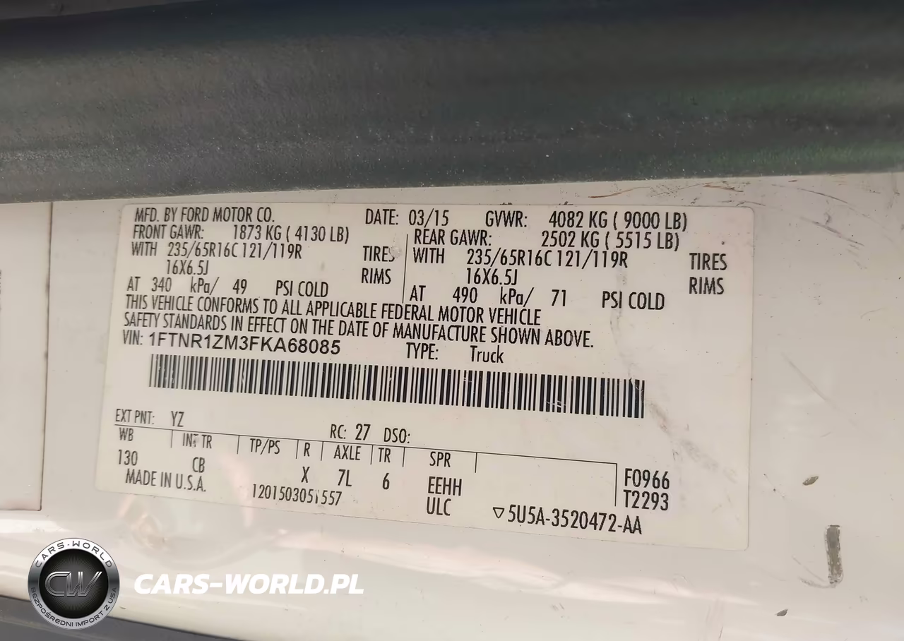 2015 Ford Transit-250 VIN:1FTNR1ZM3FKA68085 - 9