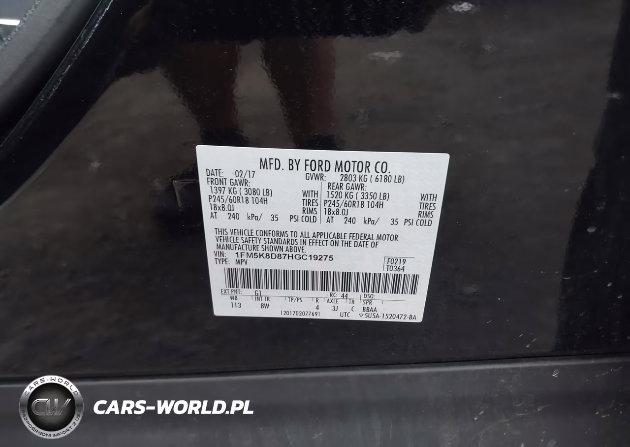 2017 Ford Explorer Xlt VIN:1FM5K8D87HGC19275 - 9