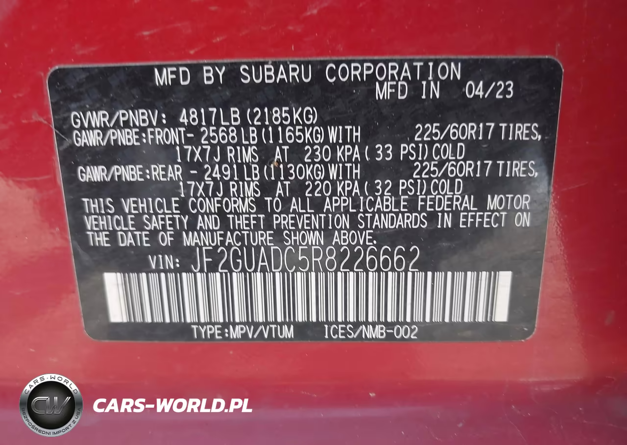 2024 Subaru Crosstrek Premium VIN:JF2GUADC5R8226662 - 9