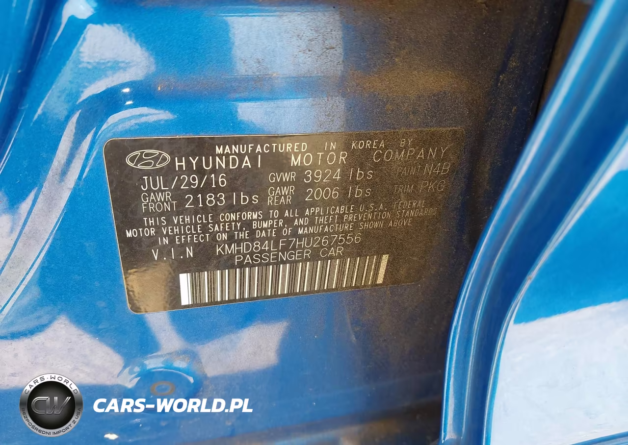 2017 Hyundai Elantra Limited VIN:KMHD84LF7HU267556 - 9