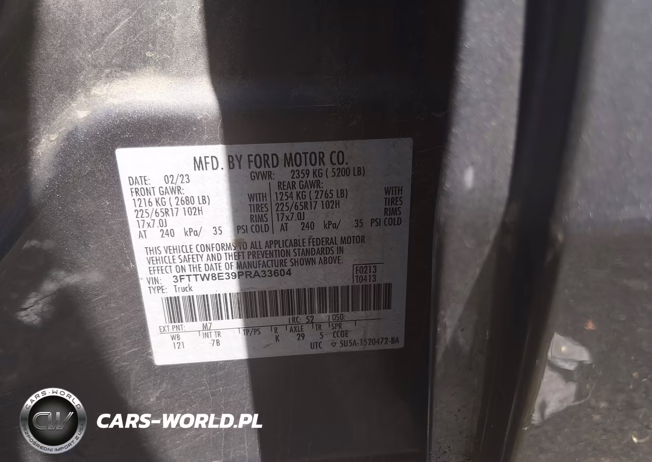 2023 Ford Maverick Xlt VIN:3FTTW8E39PRA33604 - 9