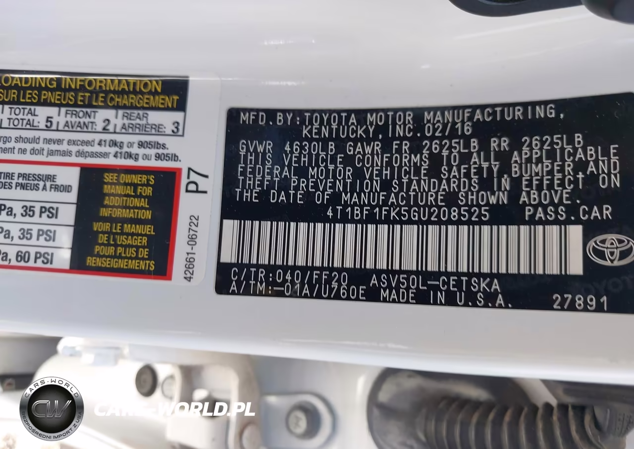 2016 Toyota Camry Le VIN:4T1BF1FK5GU208525 - 9