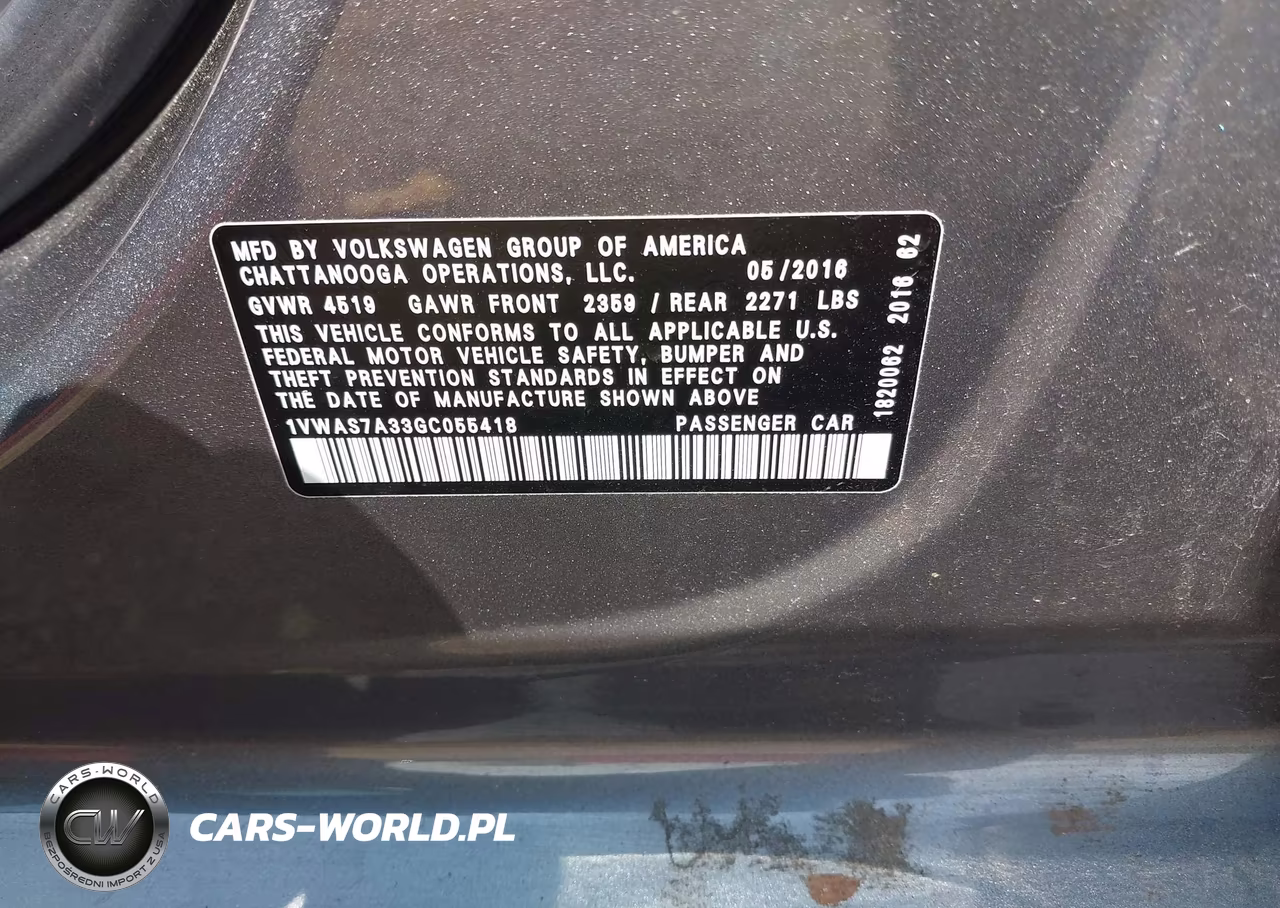 2016 Volkswagen Passat 1.8T S VIN:1VWAS7A33GC055418 - 9