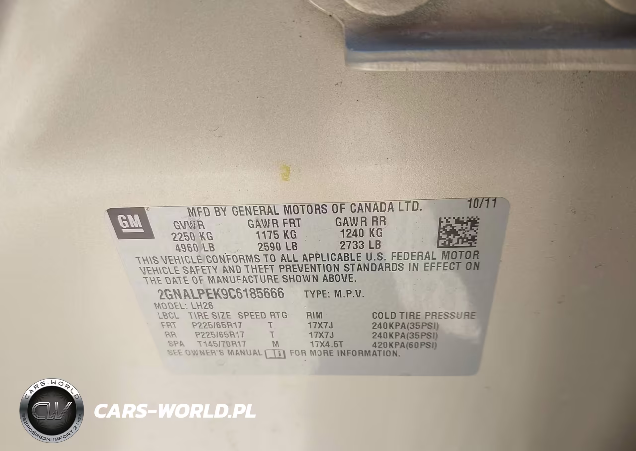 2012 Chevrolet Equinox Lt W-2Lt VIN:2GNALPEK9C6185666 - 9