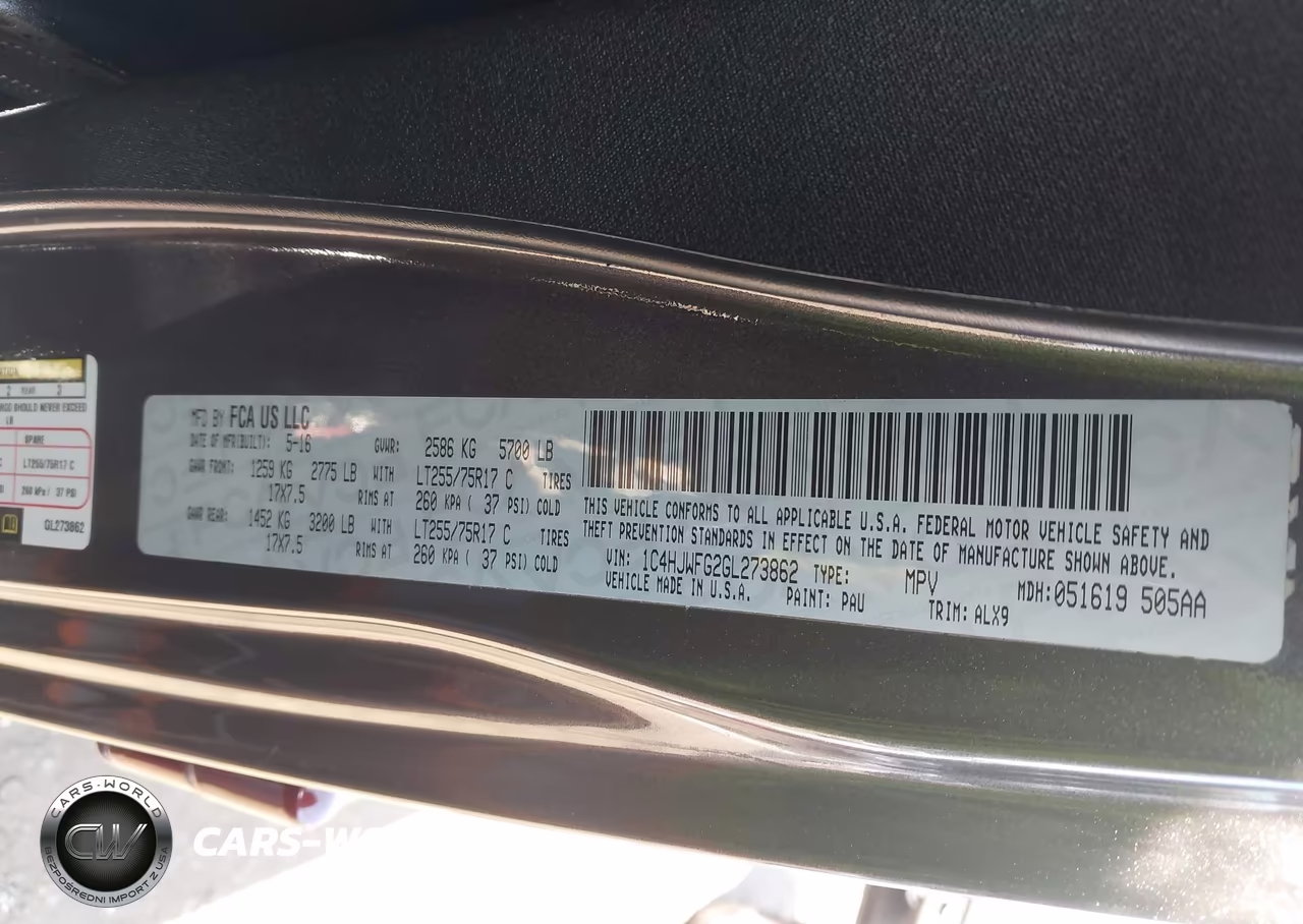 2016 Jeep Wrangler Unlimited Rubicon Hard Rock VIN:1C4HJWFG2GL273862 - 9