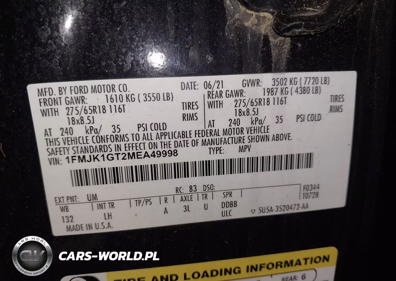 2021 Ford Expedition Xl Max VIN:1FMJK1GT2MEA49998 - 9