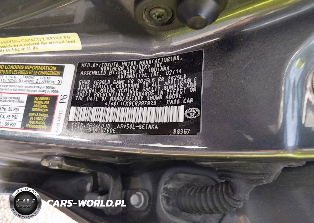 2014 Toyota Camry Le VIN:4T4BF1FK9ER387929 - 9