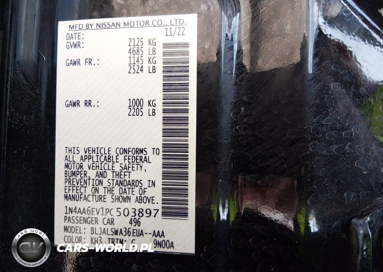 2023 Nissan Maxima Sr Xtronic Cvt VIN:1N4AA6EV1PC503897 - 9