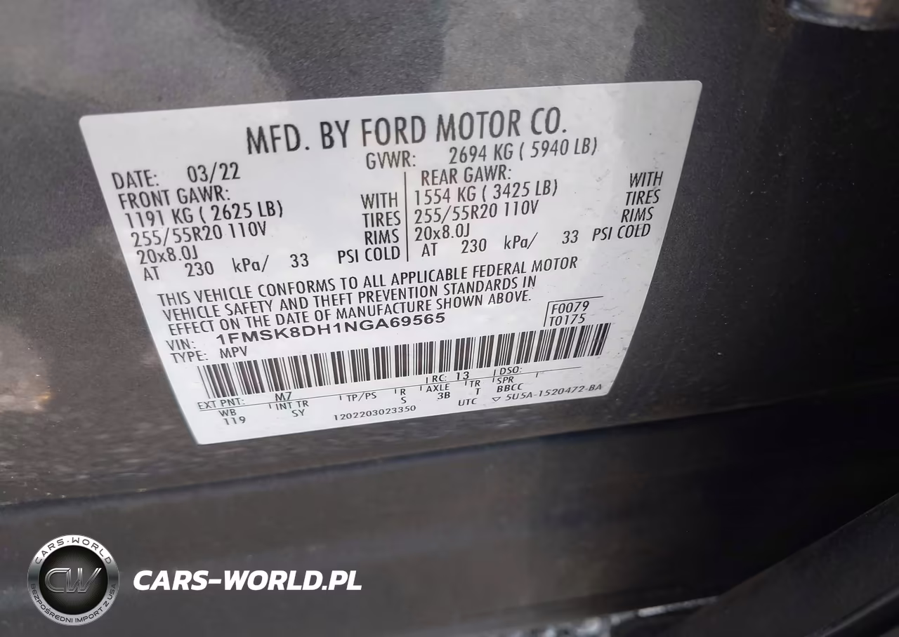 2022 Ford Explorer Xlt VIN:1FMSK8DH1NGA69565 - 9