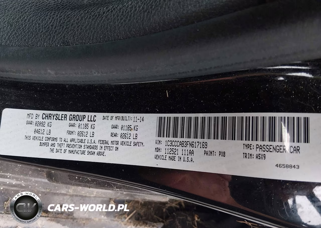 2015 Chrysler 200 Limited VIN:1C3CCCAB3FN617169 - 9