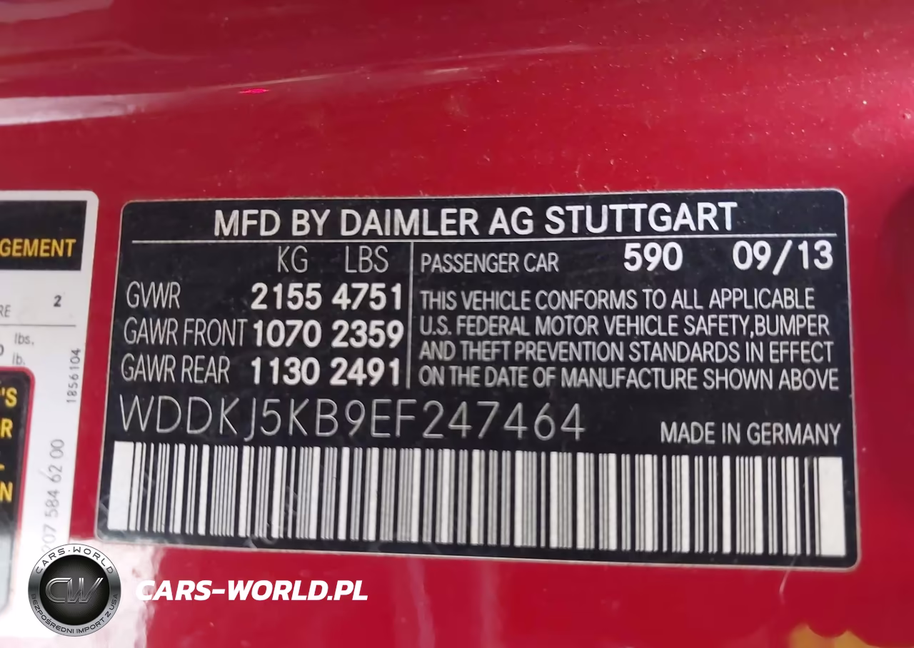 2014 Mercedes-Benz E 350 VIN:WDDKJ5KB9EF247464 - 9