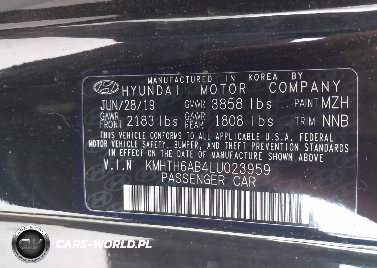 2020 Hyundai Veloster Turbo VIN:KMHTH6AB4LU023959 - 9