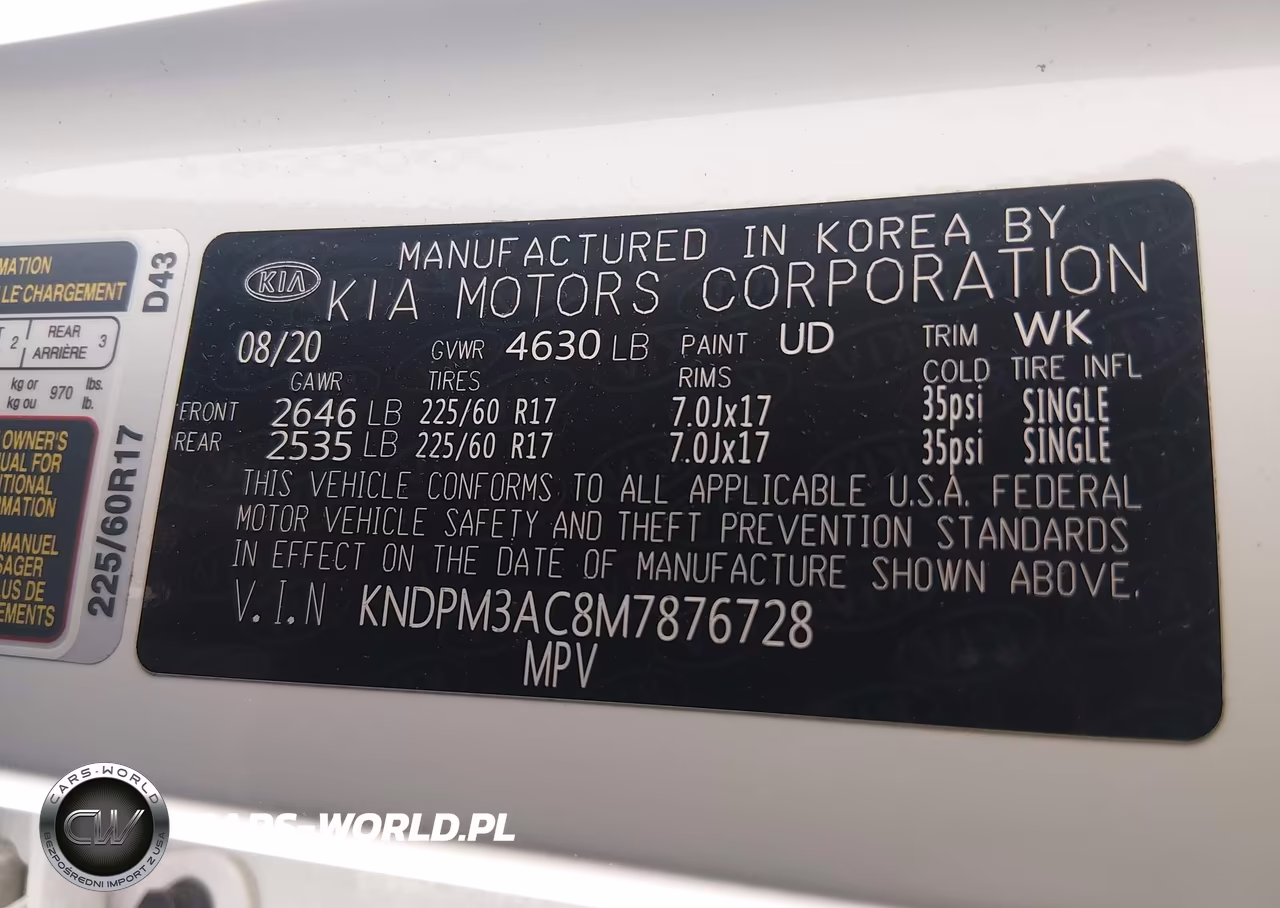 2021 Kia Sportage Lx VIN:KNDPM3AC8M7876728 - 9