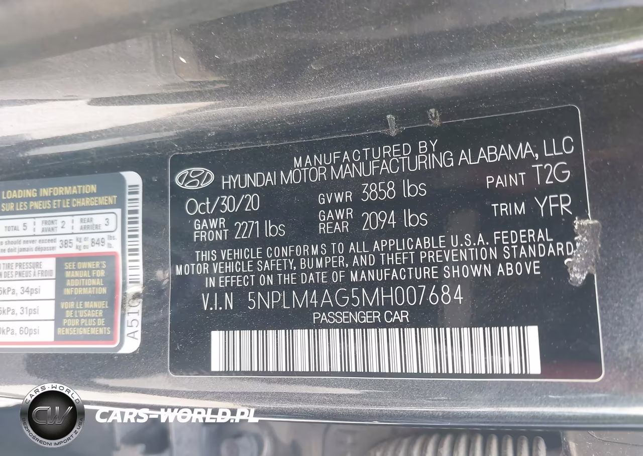 2021 Hyundai Elantra Sel VIN:5NPLM4AG5MH007684 - 9