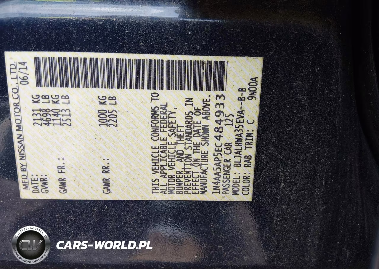 2014 Nissan Maxima 3.5 S-3.5 Sv VIN:1N4AA5AP5EC484933 - 9