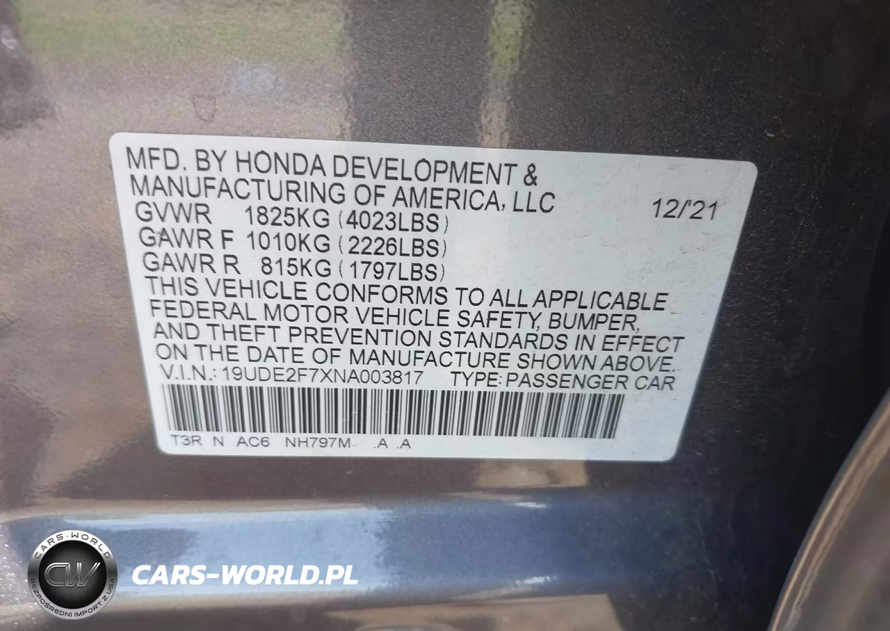 2022 Acura Ilx Premium Package VIN:19UDE2F7XNA003817 - 9