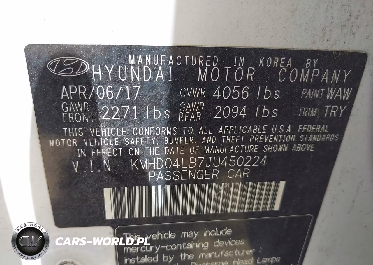 2018 Hyundai Elantra Sport VIN:KMHD04LB7JU450224 - 9