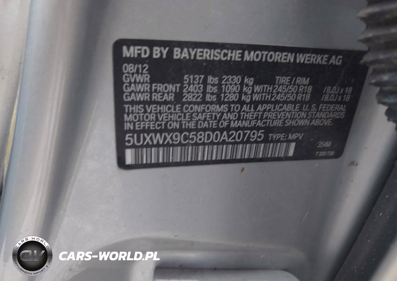 2013 BMW X3 xDrive28I VIN:5UXWX9C58D0A20795 - 9
