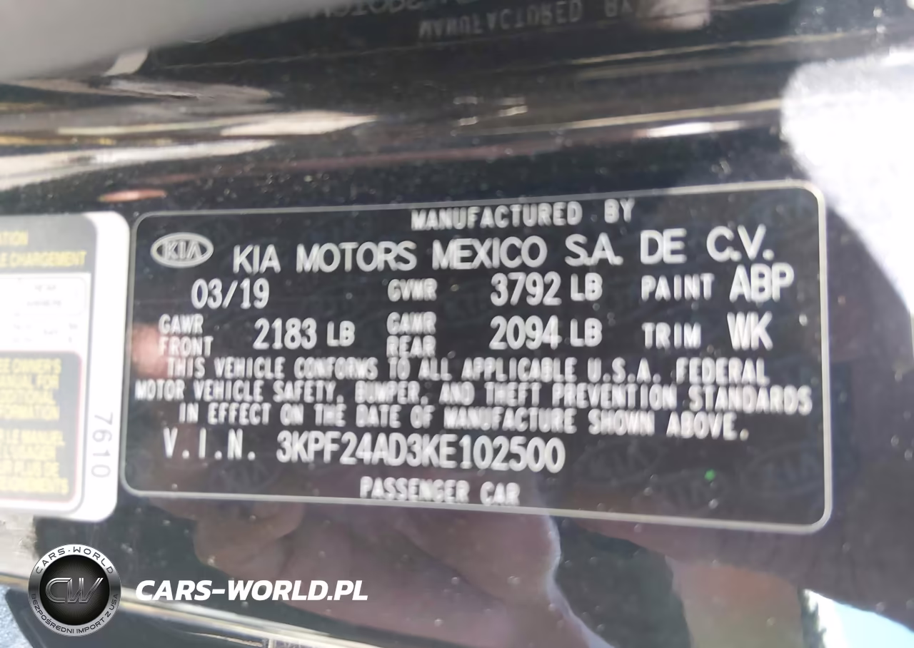 2019 Kia Forte Lxs VIN:3KPF24AD3KE102500 - 9