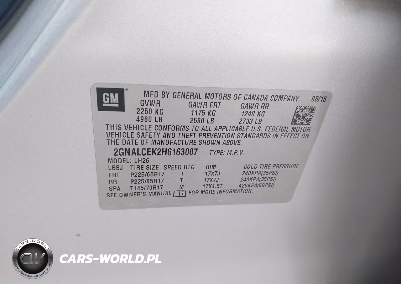 2017 Chevrolet Equinox Lt VIN:2GNALCEK2H6163007 - 9