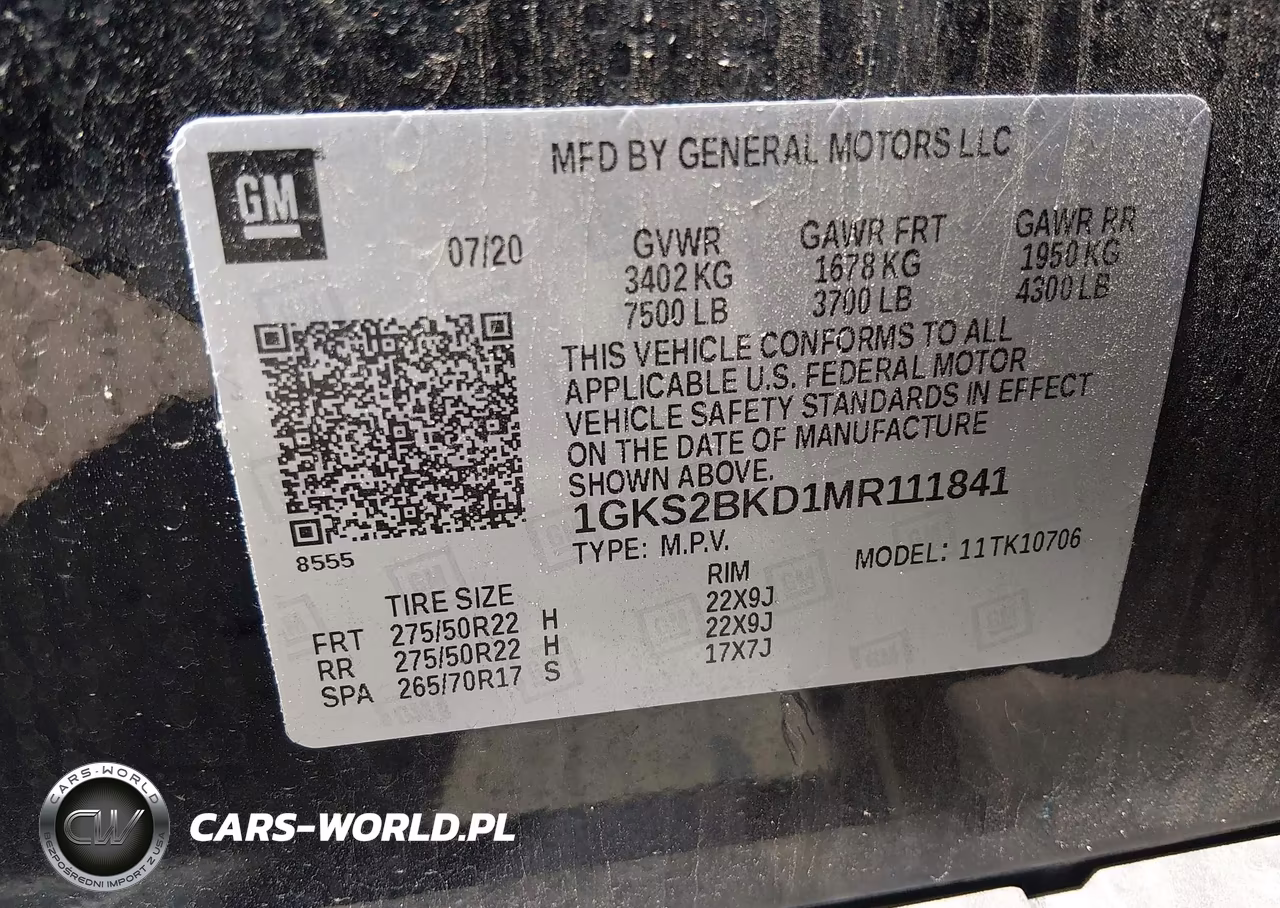 2021 GMC Yukon 4Wd Slt VIN:1GKS2BKD1MR111841 - 9