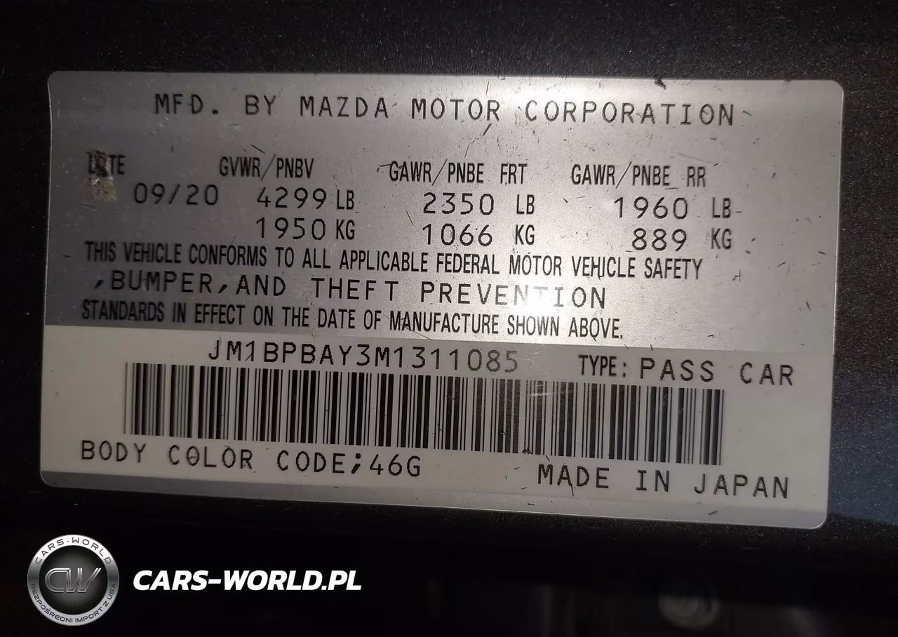 2021 Mazda Mazda3 2.5 Turbo VIN:JM1BPBAY3M1311085 - 9